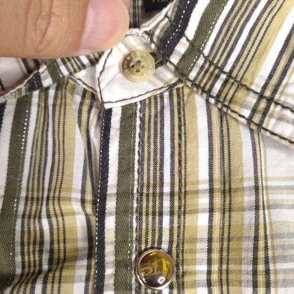 Cowboy Hardware Shirt Mens XL White Plaid Pearl‎ Snap Western Button Cotton - Picture 5 of 16